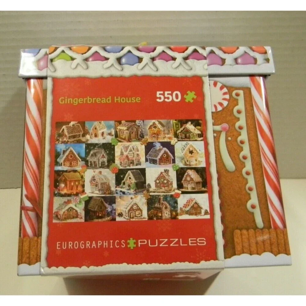 Eurographics Gingerbread House Jigsaw Christmas Puzzle Tin 550 Piece Gift NIP